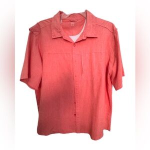 Men’s Alpine Swiss Fishing Shirt orange salmon XXL